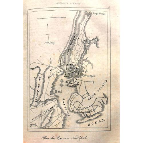 Old map image download for Plan der Bai von New=York.