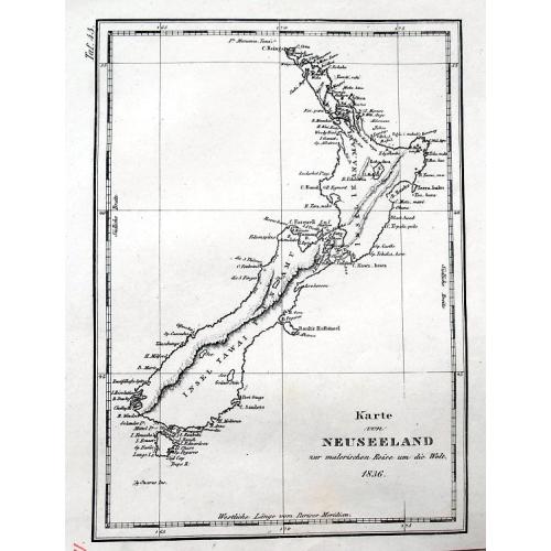 Old map image download for Karte von Neuseeland...