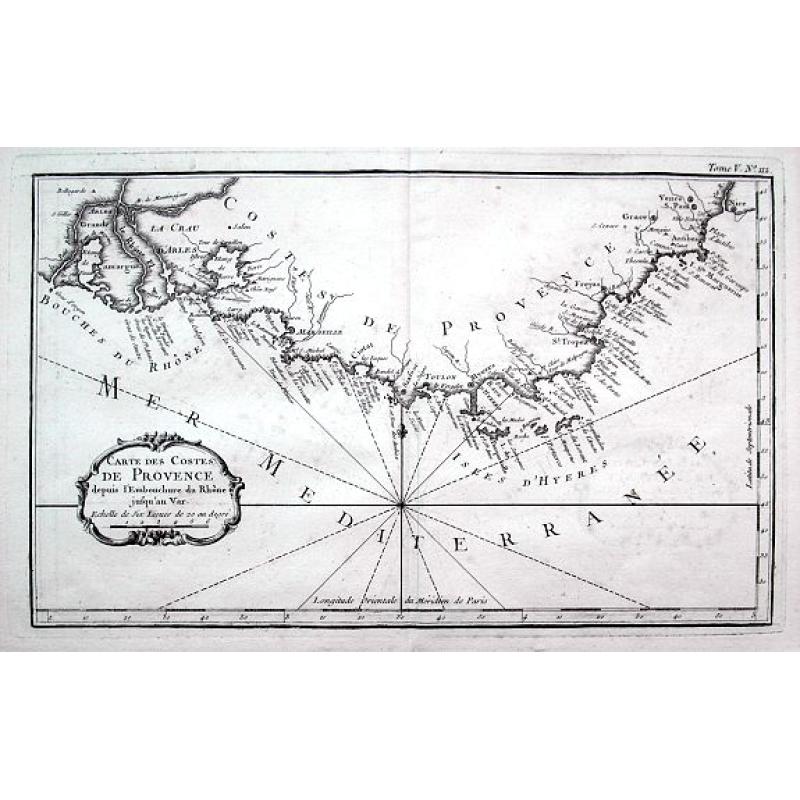 Carte des costes de Provence...