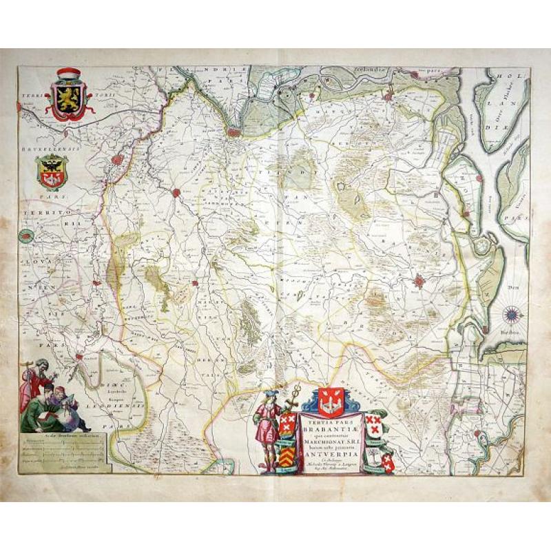 Tertia Pars Brabantiae qua continetur Marchionat S.R.I. horum urbs primaria Antverpia ex Archetypo Michaelis Florenty a Langren Reg. Maj. Mathematico