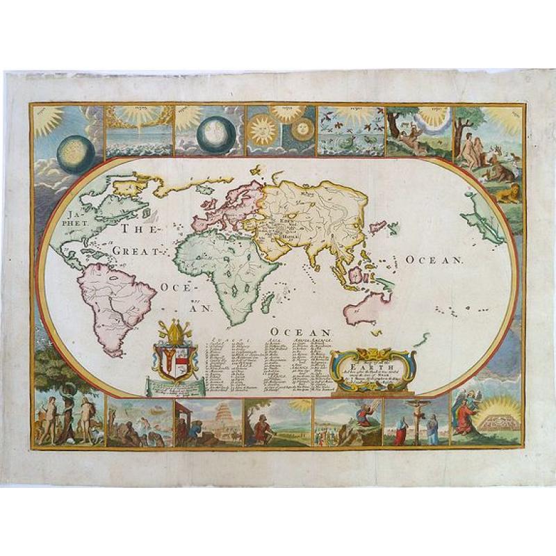 A map of all the Earth and how after the flood it was. . ..