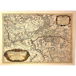 Partie Occidentale du Temporel de / l' Archeversche et Eslectorat de Mayence et le Haut et Bas Comte de Catzenellenboge