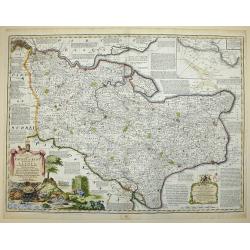 AN ACCURATE MAP OF THE COUNTY OF KENT DIVIDED INTO ITS LATHES, and Subdivided into Hundreds. Drawn from Surveys, and most approved modern Maps, with various additional Improvements: Illustrated with Historical Extracts relative to the Air, Soil, Natural P