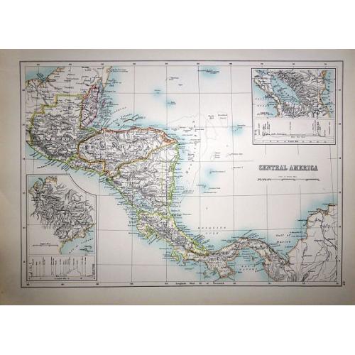 Old map image download for Central America.