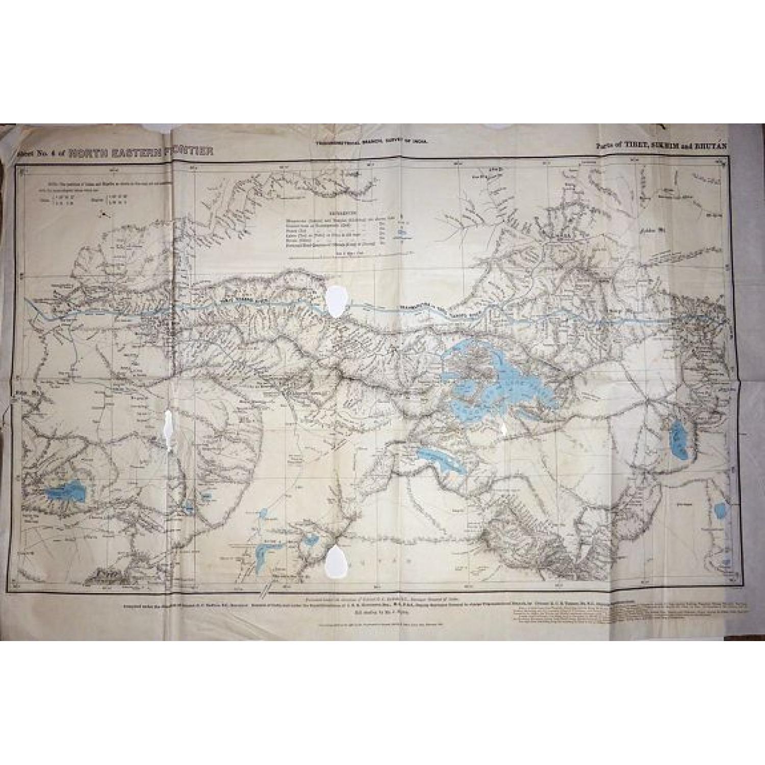 Trigonometrical Branch Survey of India, Sheet No6 of North Eastern Frontier Parts of Tibet, Sikhim and Bhutan