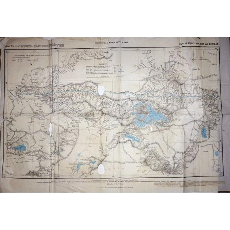 Trigonometrical Branch Survey of India, Sheet No6 of North Eastern Frontier Parts of Tibet, Sikhim and Bhutan