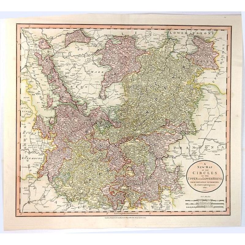 A New Map of the Circles of the Upper and Lower Rhine, from the Latest Authorities 