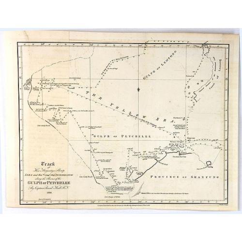 Old map image download for Track of His Majesty's Ship Alceste and Lyra Sloop Along the Western Coast of the Peninsula of Corea by Captain Basil Hall R.N.