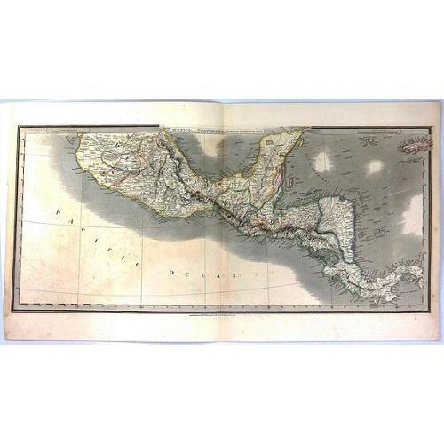 Old map image download for Mexico and Guatemala, Shewing the position of the Mines.