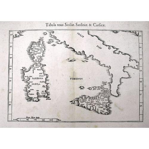 Old map image download for Tabula nova Siciliae, Sardiniae, & Corsicae