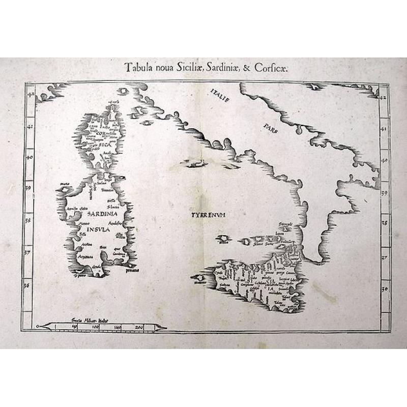 Tabula nova Siciliae, Sardiniae, & Corsicae