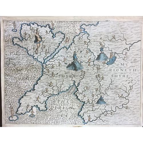 Old map image download for Carnarvanshyre / Merionethshyre.