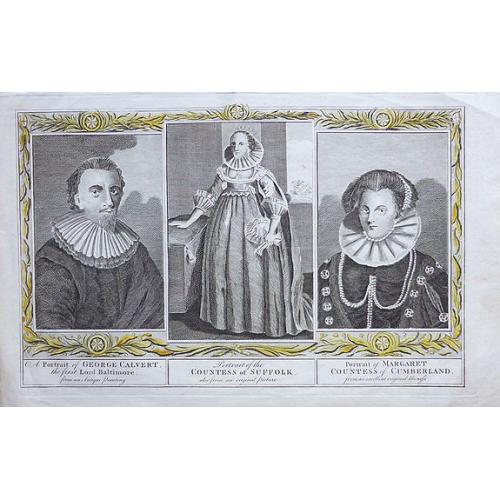 Old map image download for 1st Lord Baltimore, Countess of Suffolk & Countess of Cumberland.