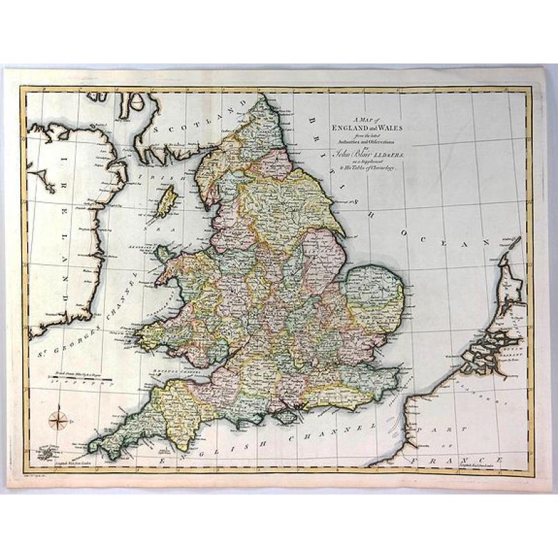 A Map of England and Wales from the Latest Authorities and Observations