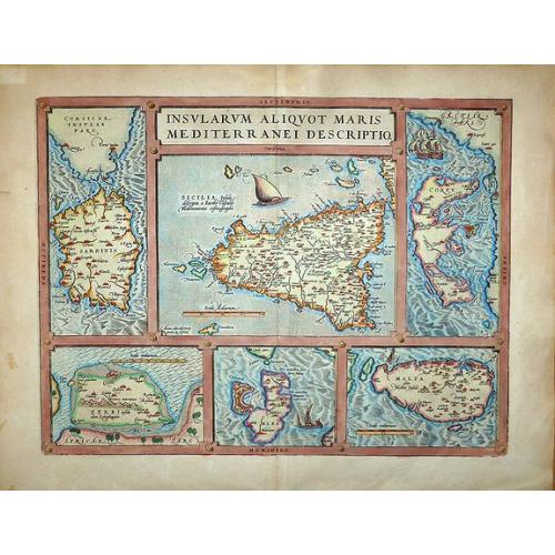 Old map image download for Insularum Aliquot Maris Mediterranei Descriptio. 
