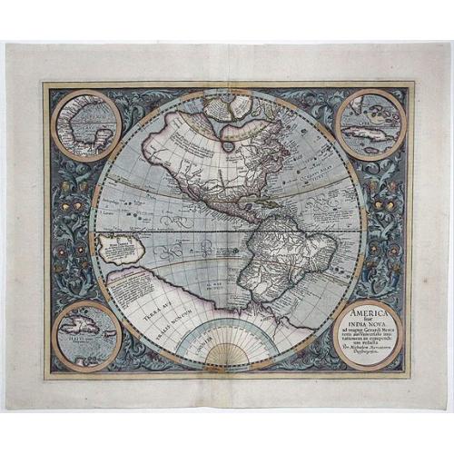 Old map image download for AMERICA TRUE INDIA NOVA ad magna Gerardi Mercatoris aui Vniversalis imitationem in compendi. Um redacta.