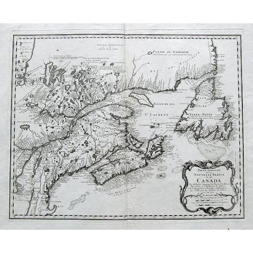 Old map image download for Partie Orientale de la Nouvelle France ou du Canada...