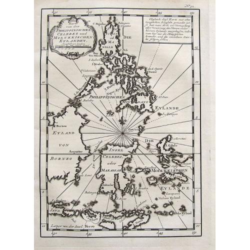 Old map image download for Karte von den Philippinischen Celebes und Molukkischen Eylanden.