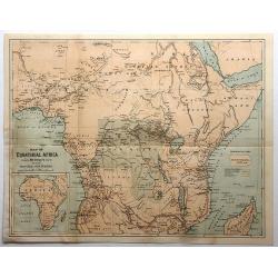 Map of Equitorial Africa Showing Mr. Stanley's Route and All His Principal Discoveries.