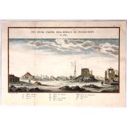 Vue D'Une Partie des Ruines de Pondichery en 1769.