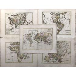 (World Map plus Continents) WORLDMAP - A' FOLD OT RESZEINEK LERAJZOLASA. + AMERIKA. - AFRIKA. - ASIA. - EUROPA.