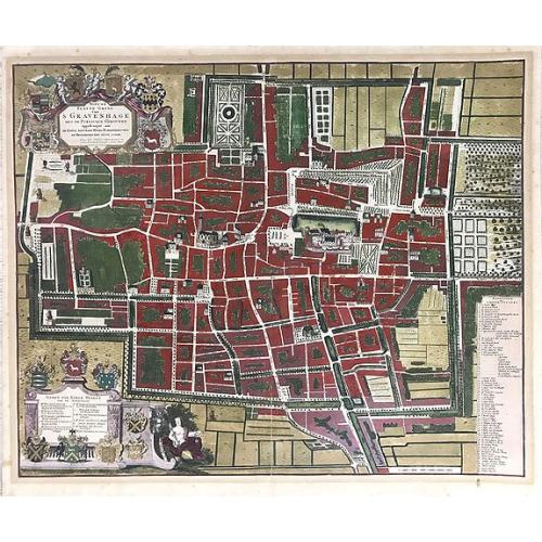 Old map image download for Nieuwe platte grond van 's Gravenhage met de Publicque Gebouwen.