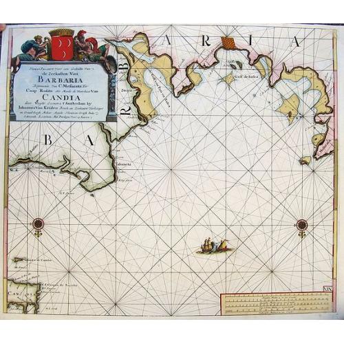 Old map image download for Nieuwe Pascaart voor een Gedeelte van de Zeekusten van Barbaria... Candia...