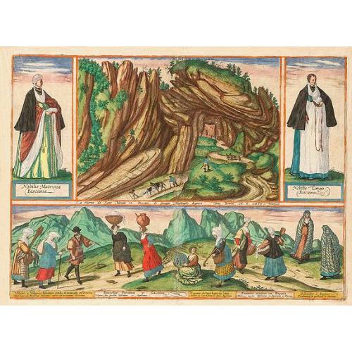 Old map image download for La Sierra de Sant Adrian en Biscaia de Georgio Houfnaglio...