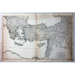 Bottom Part Only of Huge Map centering on Greece.