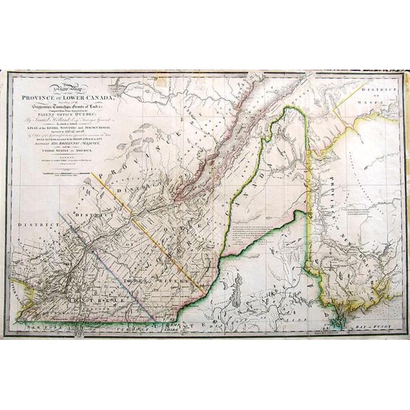 A New Map of the province of Lower Canada, describing all the Signeuries, Townships, Grants of Land, &c. . .