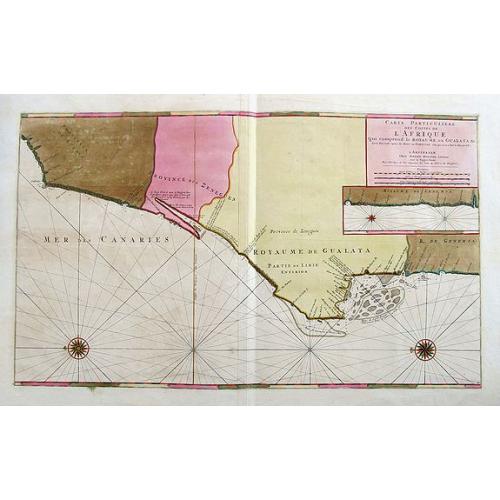 Old map image download for Carte Particuliere des costes de l'Afrique qui comprend le Royaume de Gualata &c...