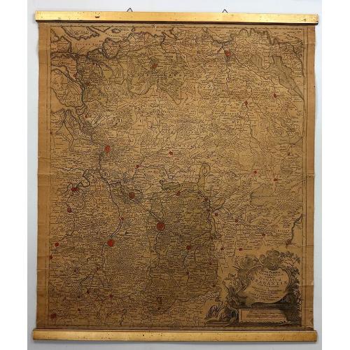 Old map image download for Nova Tabula Geographica exhibens Ducatum Brabantiae Cum Pertinentiis et adjacentibus Regionibus . . .