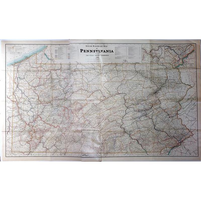 Steam Railroad Map of Pennsylvania.