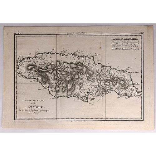 Old map image download for Carte de L'Isle de la Jamaique.