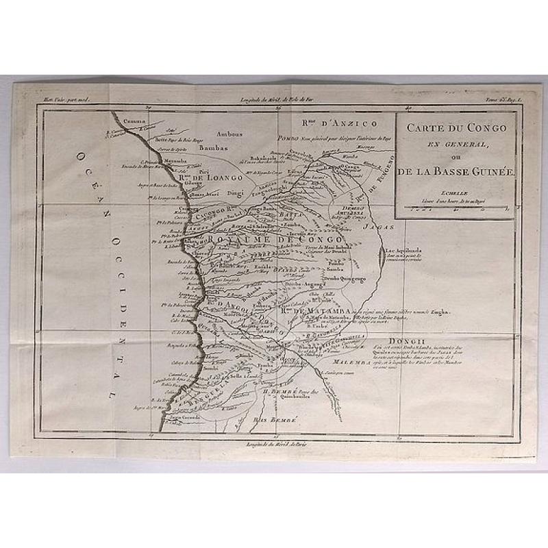 Carte du Congo en General ou de la Basse Guinnee.