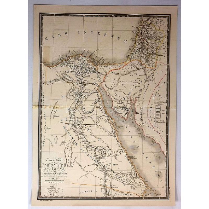 Carte generale L'Egypte Ancienne de la Palestine et de L'Arabie Petree.