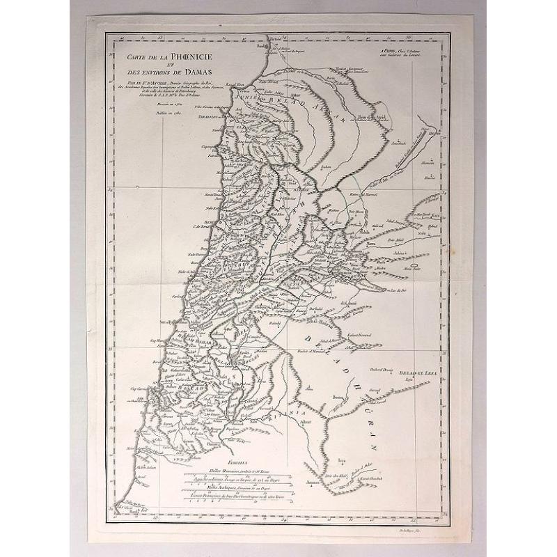 Carte de la Phoenicie et des Environs de Damas.