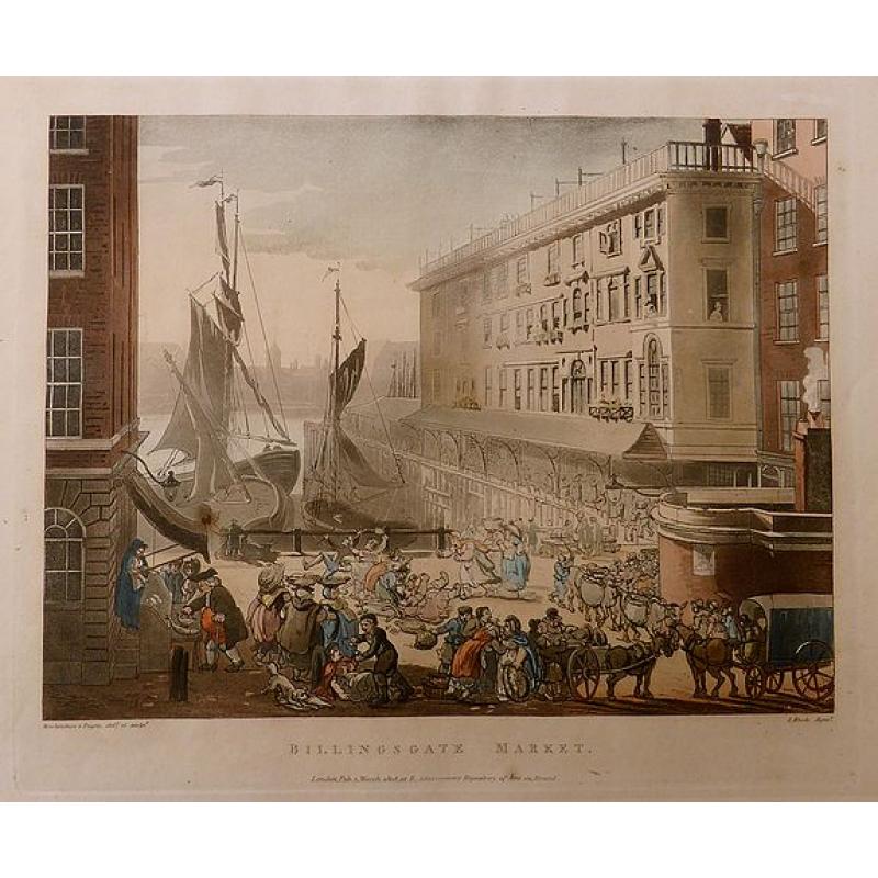 Billingsgate Market, from the Microcosm of London.