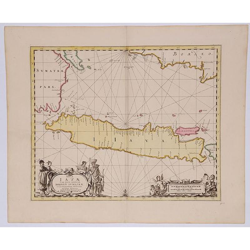 Insulae Iavae Cum parte insularum Borneo Sumatrae.