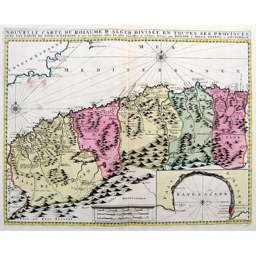 Old map image download for Nouvelle Carte du Royaume d'Alger divisée en toutes ses Provinces...