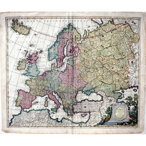 Old map image download for Europa Pars Tenet haec Mundi Reliquas Celeberrima Partes...