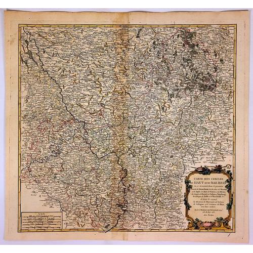 Old map image download for Carte des Cercles du Haut et du Bas Rhin...