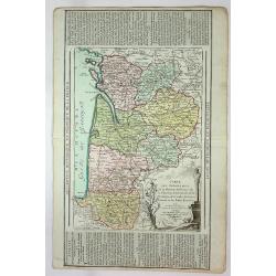 Carte des Departemens de la Charente Inferieure, de la Charente, de la Gironde, de la Dordogne, des Landes, du Lot et Garonne et des Baffes Pyrenees...