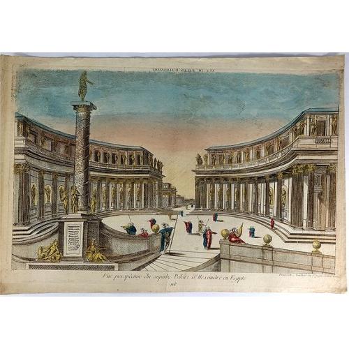 Old map image download for Vue Perspective du Superbe Palais d'Aexandre en Egypte.