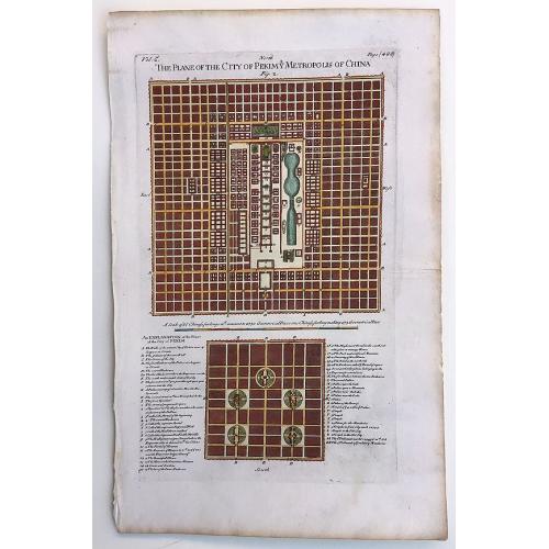 Old map image download for Plan(e) of the City of Pekimy Metropolis of China.
