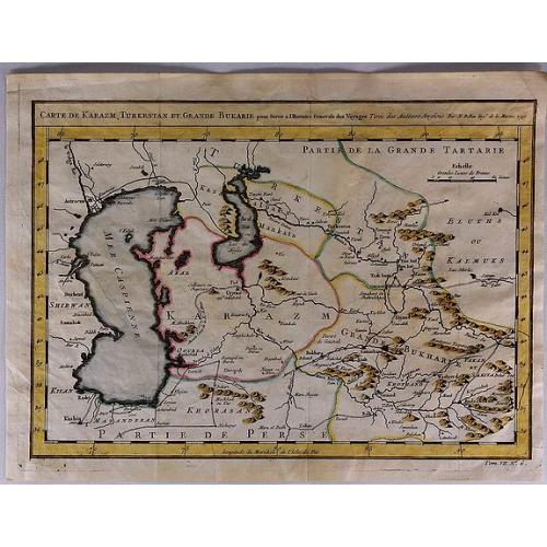 Old map image download for Carte de Karasm, Turkestan et Grand Bukarie...