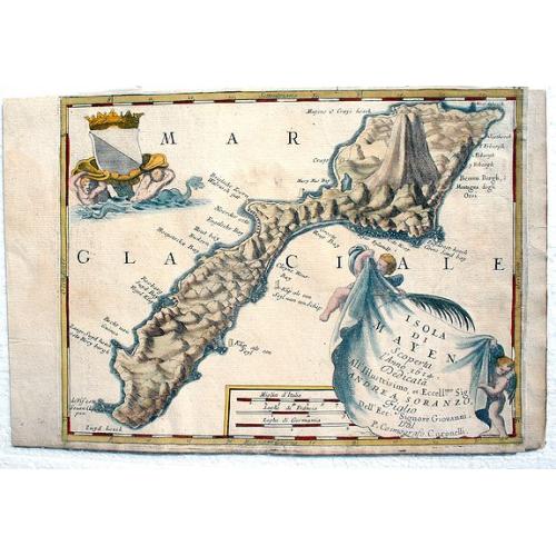 Old map image download for Isola Di Mayen Scoperta l'Anno 1614...