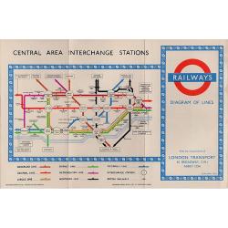 1953 Harry Beck London Underground map. 