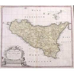 Regni & Insulae Siciliae Tabula geographica ex Archetypo...