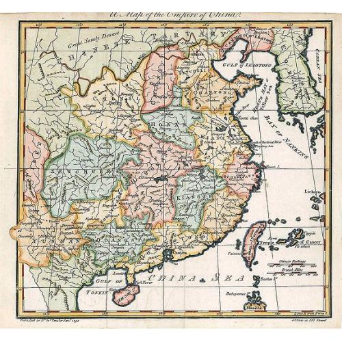 Old map image download for A Map of the Empire of China.
